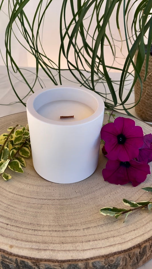 Bougie senteur Violette et rose - Lisse