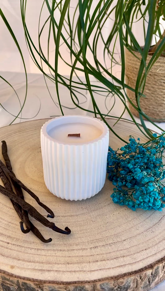 Bougie senteur Fleur de lin - Rayée